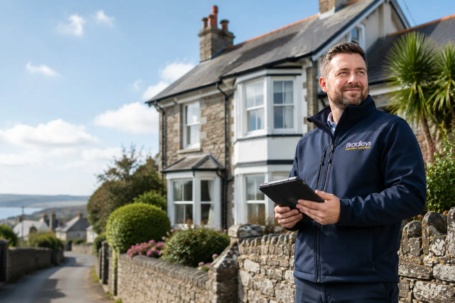 Bradleys Chartered Surveyor outside a traditional South West property