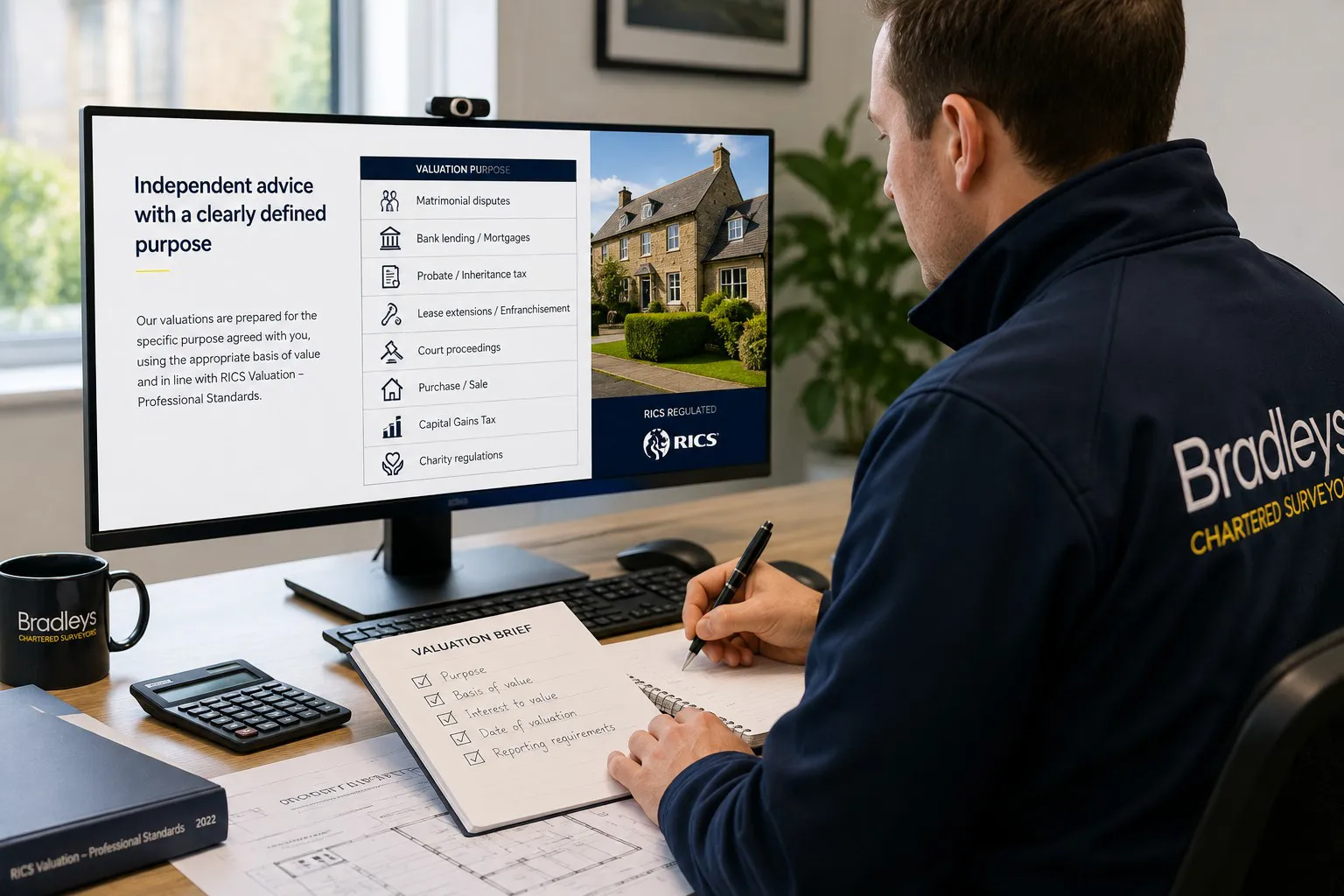 Chartered Surveyor assessing residential property value