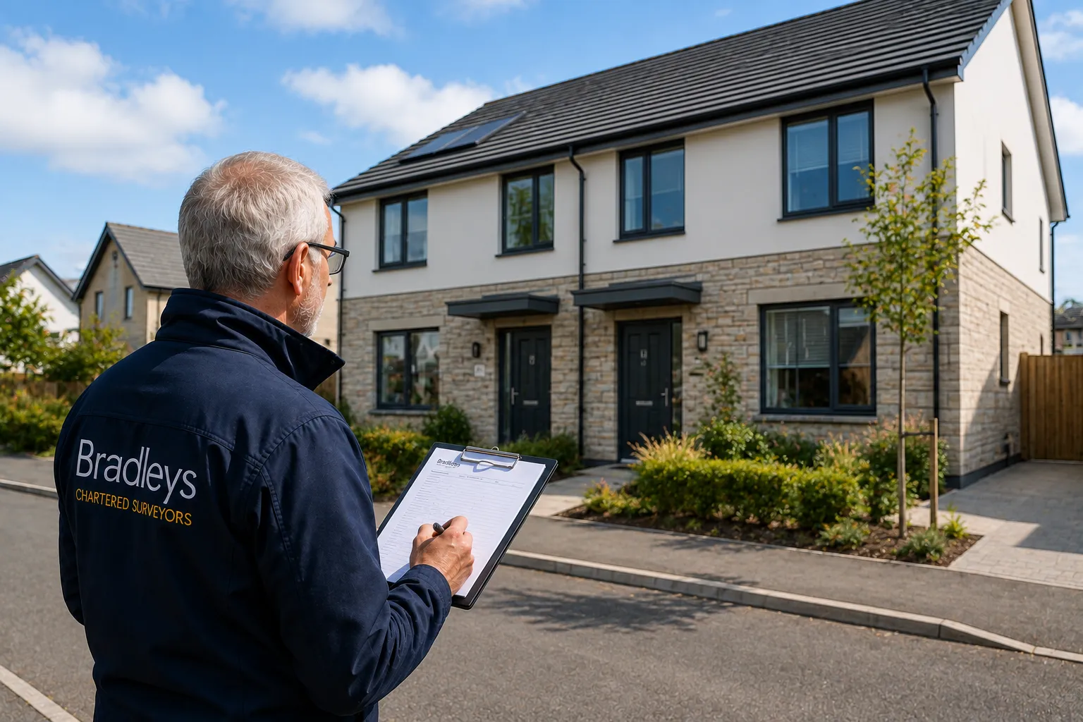 Chartered Surveyor carrying out a professional inspection of a residential property